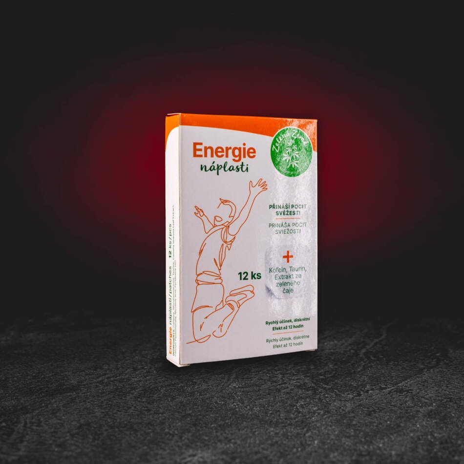 Funkcionális Energia tapaszok 12 db – tapaszok koffeinnel, taurinnal, zöld teával és B-vitaminokkal