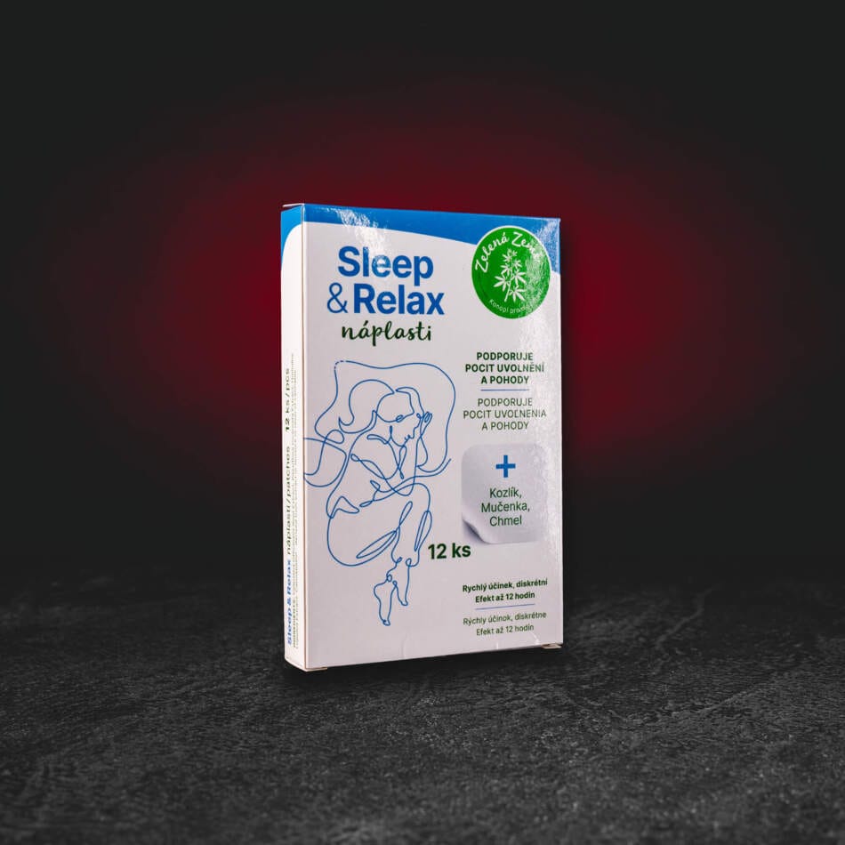 Funkcionális Alvás & Relax tapaszok 12 db – tapaszok CBD-vel, macskagyökérrel, golgotavirággal és komlóval