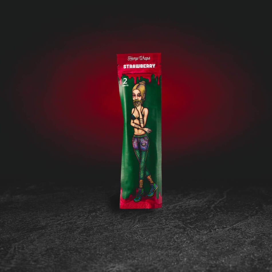 Lion Rolling Circus Hemp Wrap Strawberry 2 db – kender blunt wrap terpénekkel és édes epres aromával