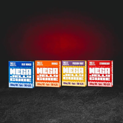 TH Odyssey MEGA Jelly Cubes 120 mg – gyümölcszselé kollekció természetes kenderolajjal, Blue Mango, Orange, Passion Fruit és Strawberry változatokban