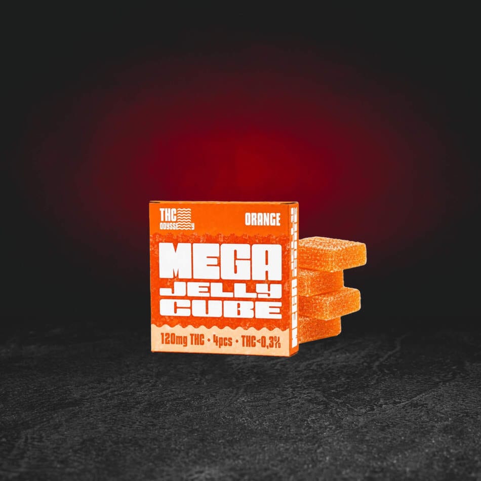 TH Odyssey MEGA Jelly Cubes 120 mg Orange – prémium gyümölcszselé természetes kenderolajjal és intenzív, lédús narancsízzel