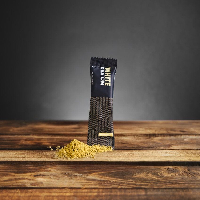 kratom world White Pure Kratom 3g tasak – finom por Indonéziából, praktikus kis csomagolás Nyugat-Kalimantánból, minőségi fehér kratom a Kratom World-től
