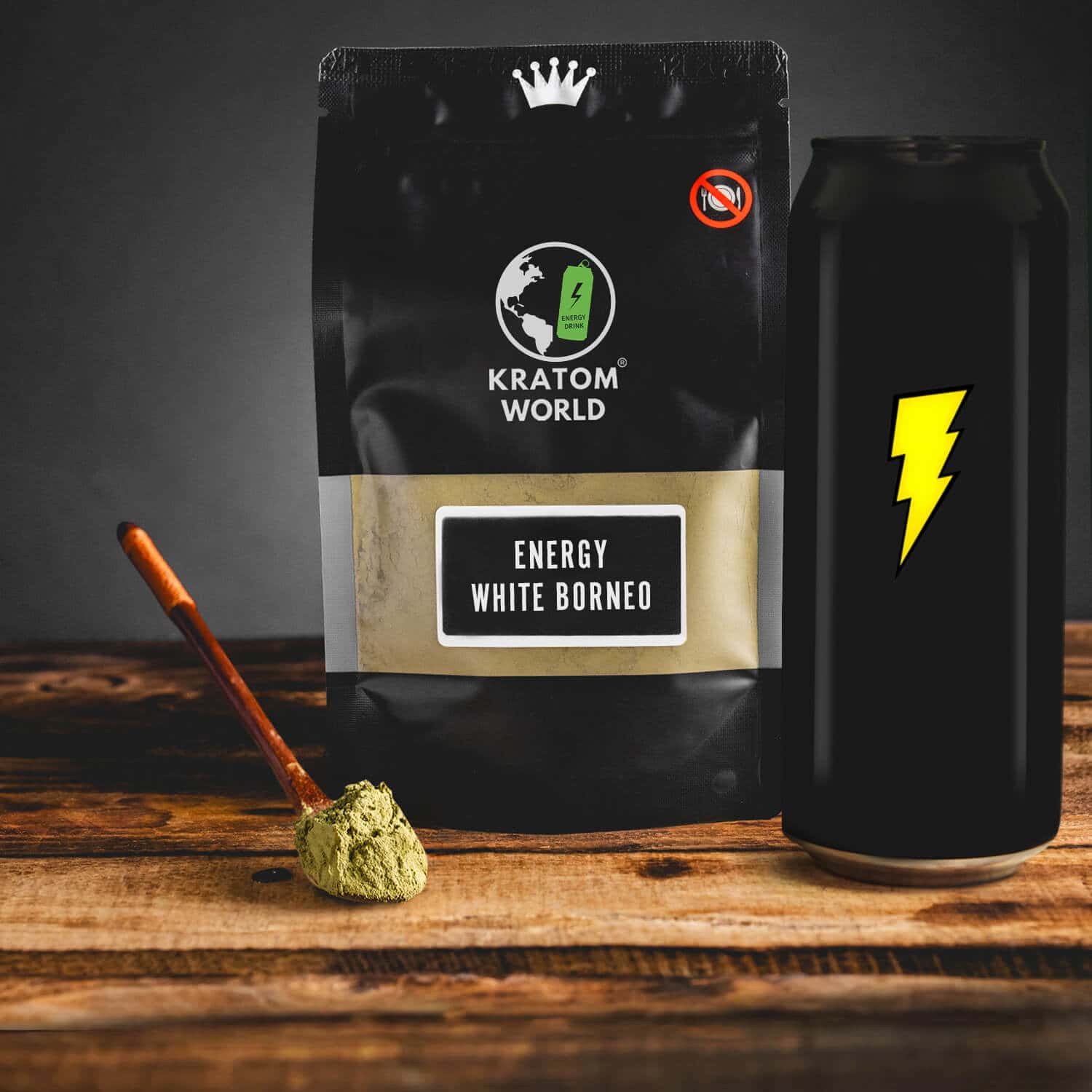 Kratom World Energy White Borneo ízű, gyümölcsös Kratom White energiaital