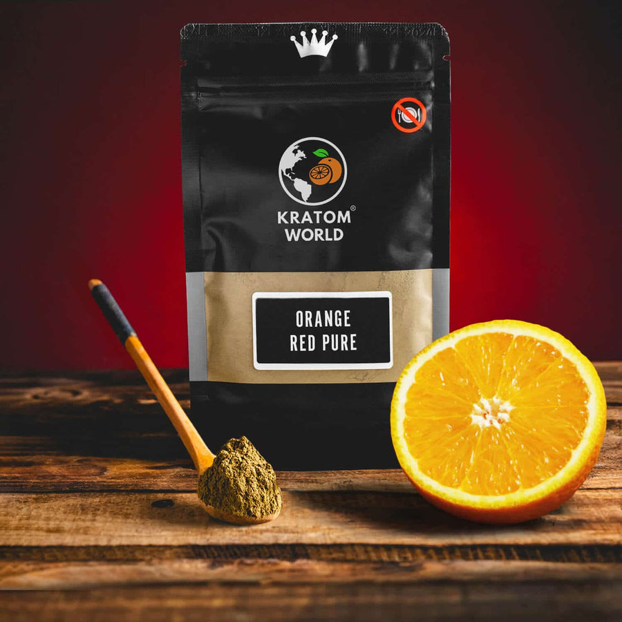 Kratom World Orange Red Pure Flavored Fruit Kratom Orange Red