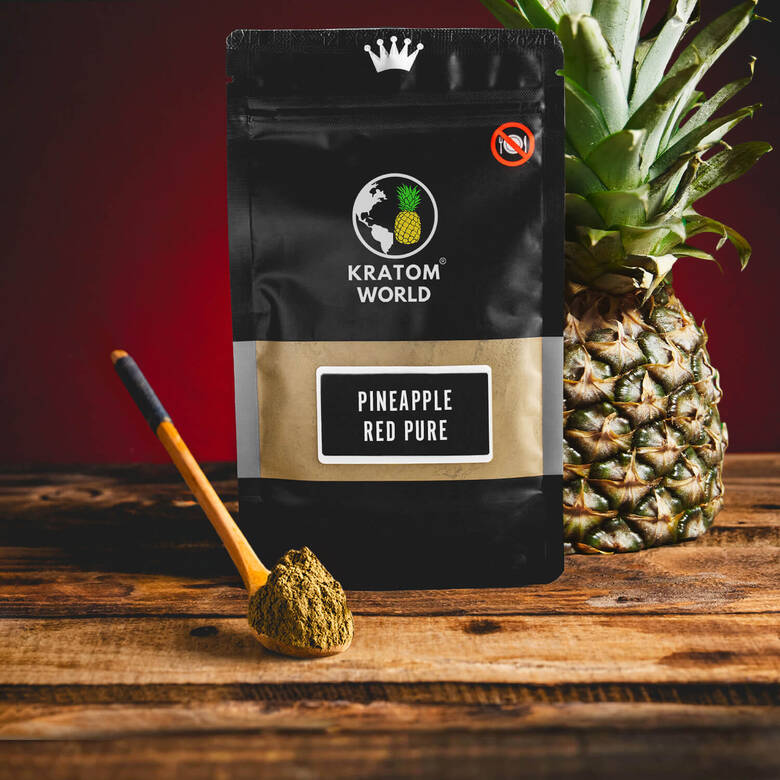 Kratom World Pineapple Red Tiszta ízű, gyümölcsös Kratom ananászvörös