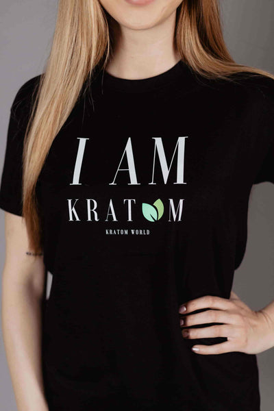 Kratom World tričko I Am Kratom dámské detail designu