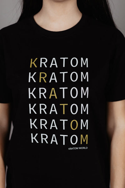 Kratom World tričko Kratom Kratom dámské detail designu